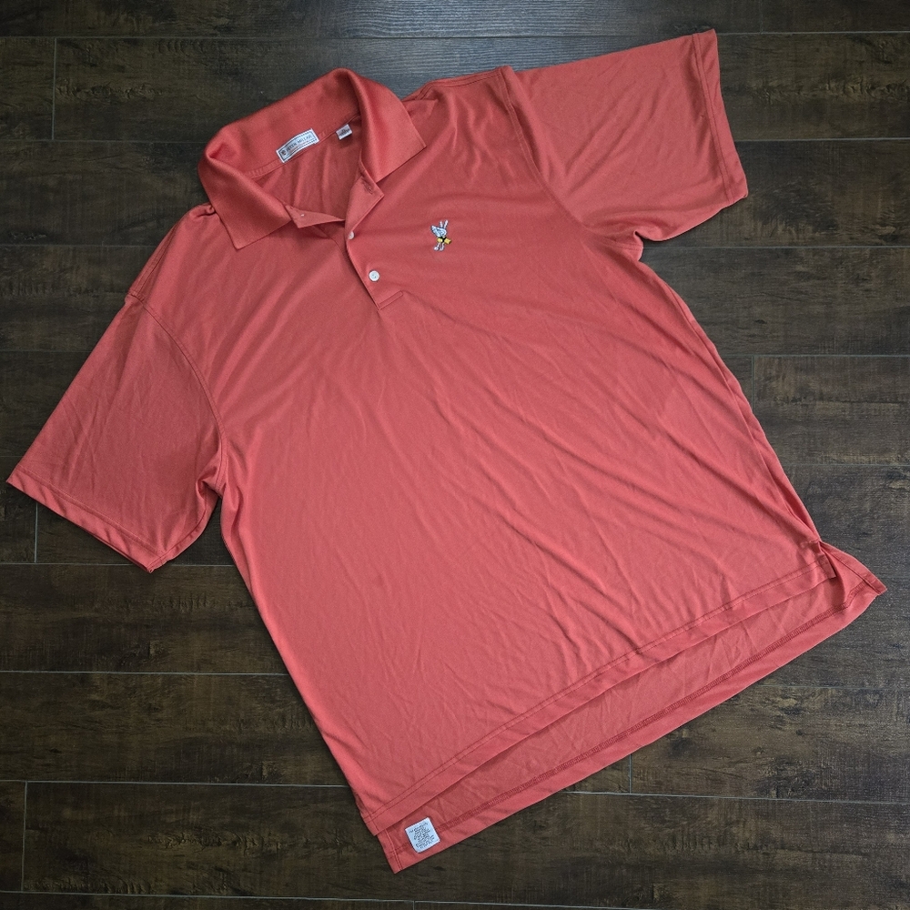 Peter Millar Summer Comfort Winged Foot Golf Polo Coral Size XL